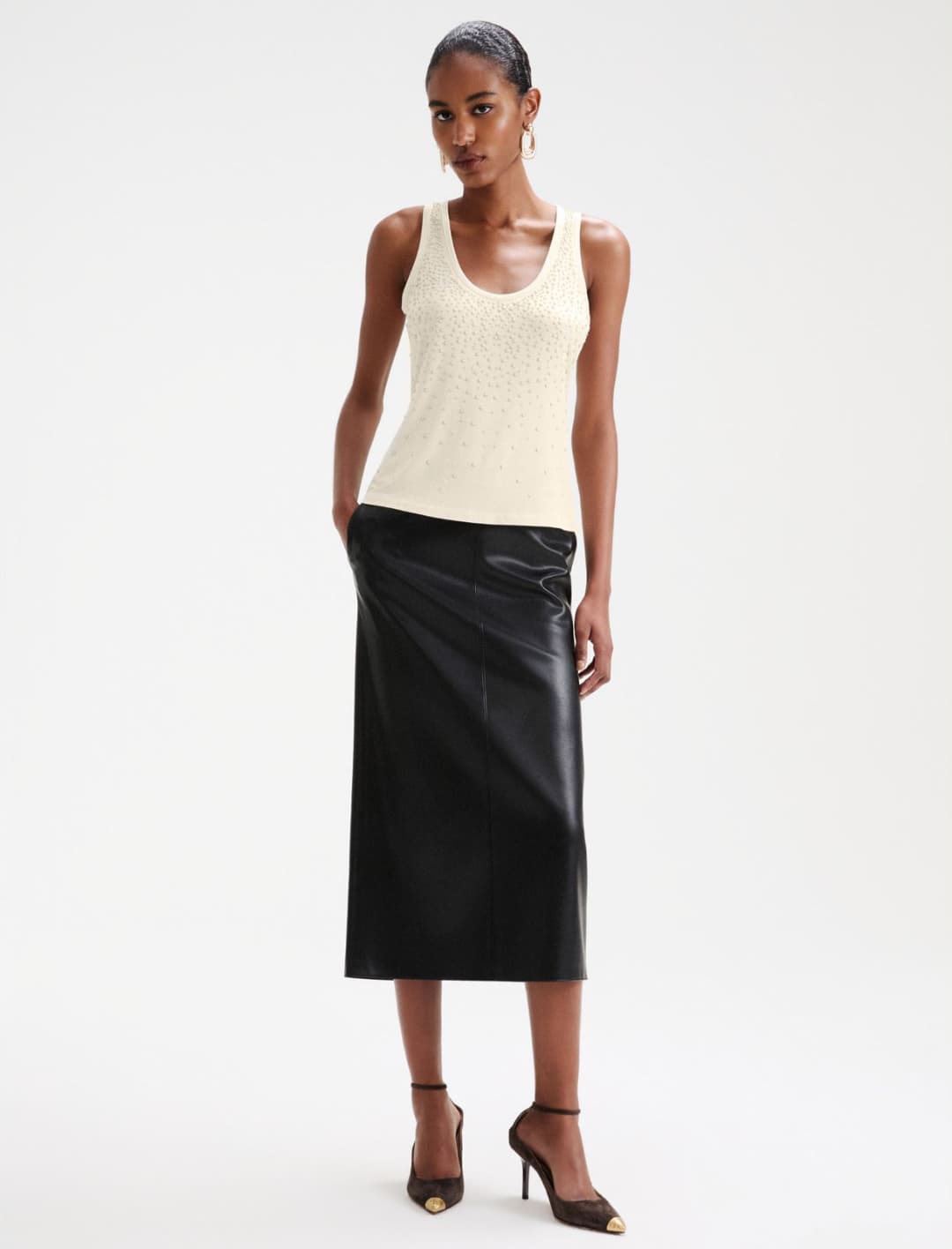 Canotta in jersey con perle bijoux | Marella Canotta in jersey con perle bijoux - 2 | Marella