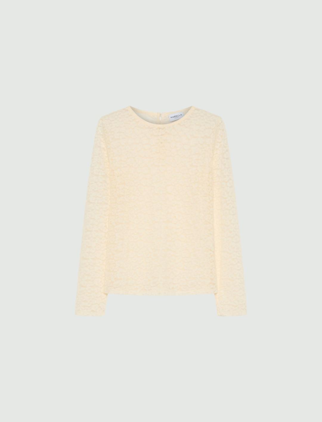 T-shirt a manica lunga in jersey pizzo | Marella T-shirt a manica lunga in jersey pizzo - 1 | Marella