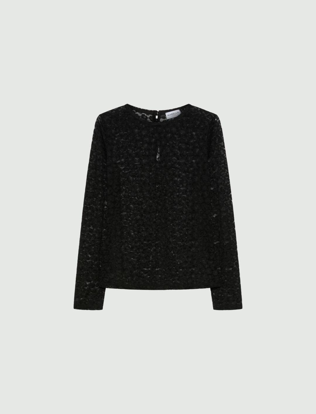 T-shirt a manica lunga in jersey pizzo | Marella T-shirt a manica lunga in jersey pizzo - 1 | Marella
