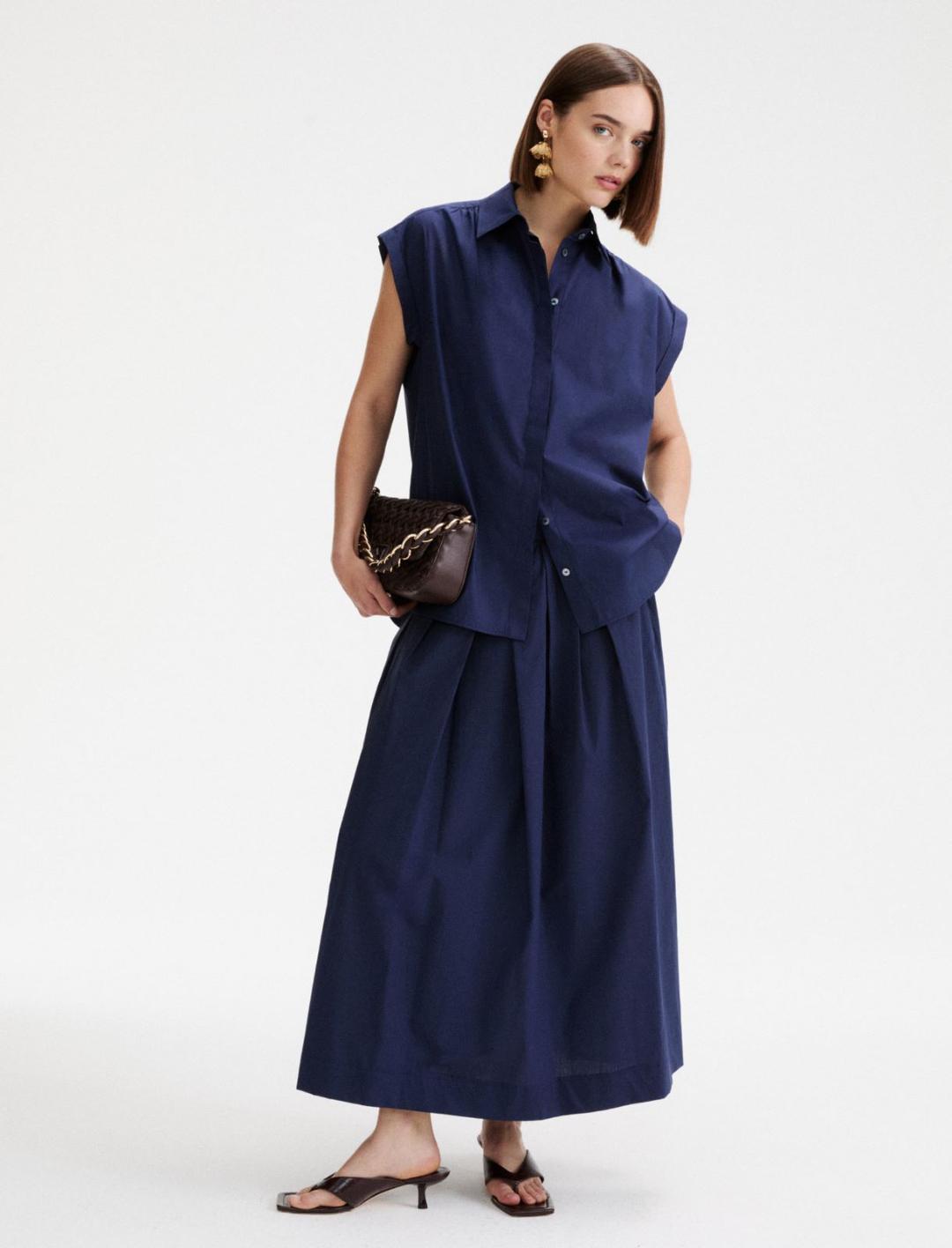 Gonna midi in popeline | Marella Gonna midi in popeline - 2 | Marella