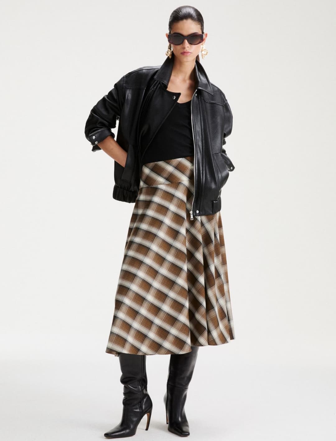 Gonna semi ruota in misto viscosa stretch | Marella Gonna semi ruota in misto viscosa stretch - 2 | Marella