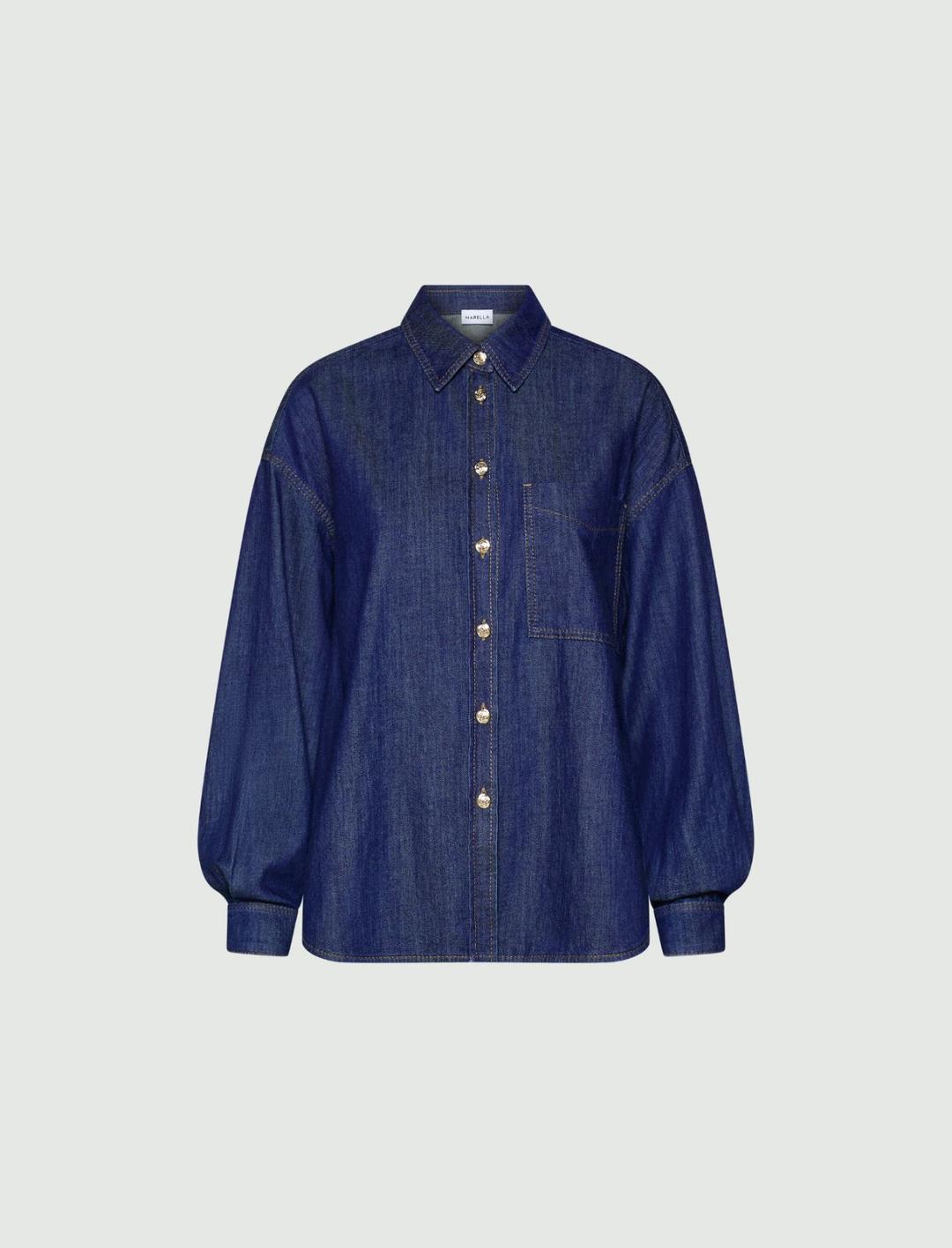 Camicia over in denim fluido | Marella Camicia over in denim fluido - 1 | Marella