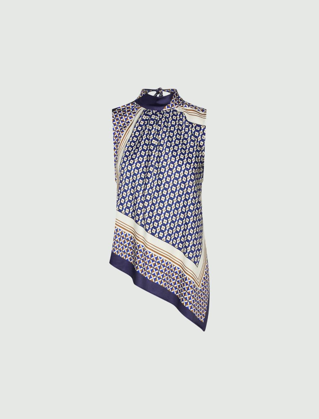 Top asimmetrico in twill di viscosa | Marella Top asimmetrico in twill di viscosa - 1 | Marella